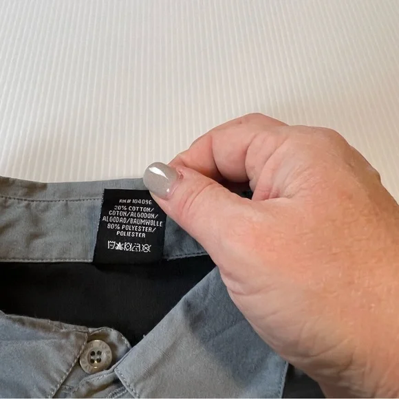 FLY Racing Grey Collared Button Up Short Sleeve Shirt Size Large - Picture 3 of 11